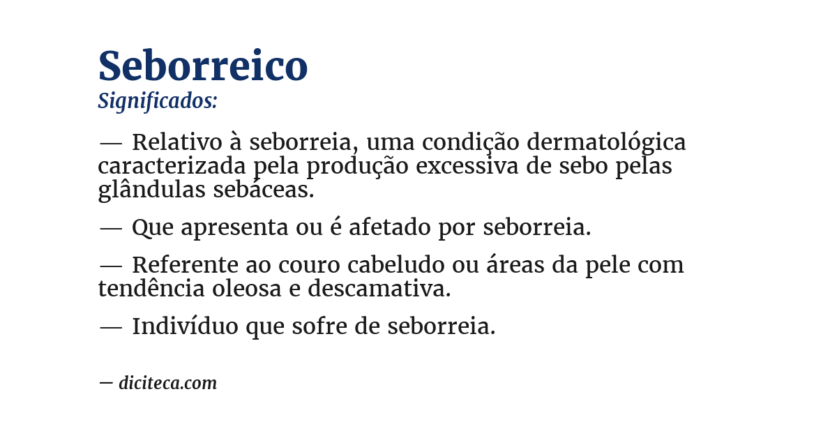 Significado de seborreico
