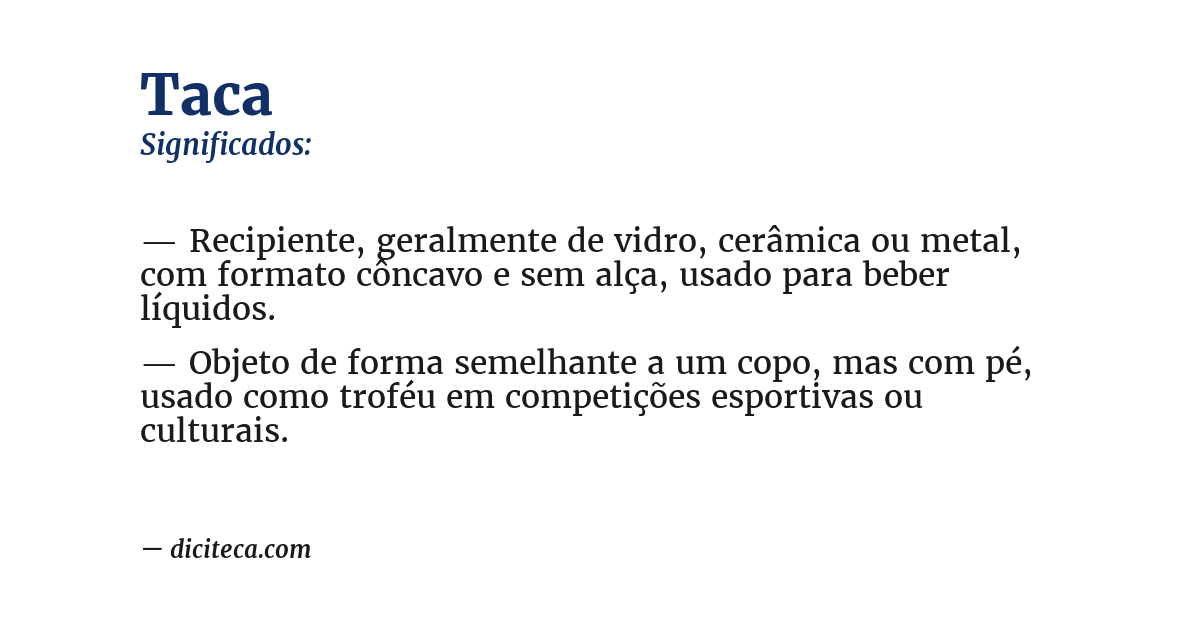 Significado de taca