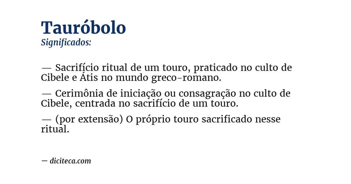 Significado de tauróbolo