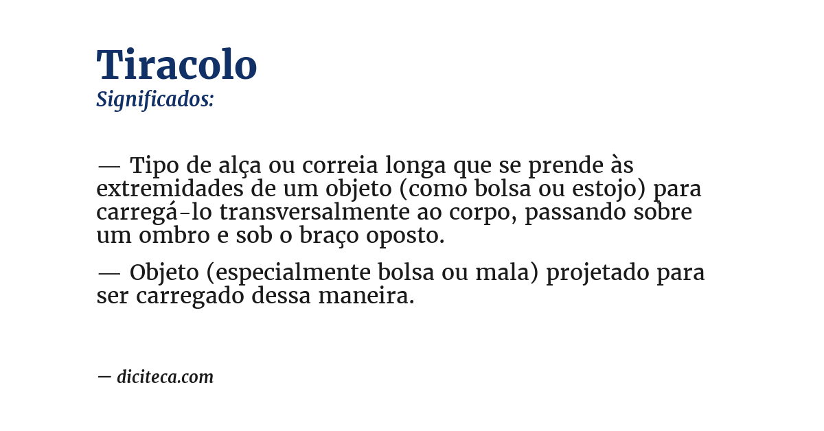 Significado de tiracolo