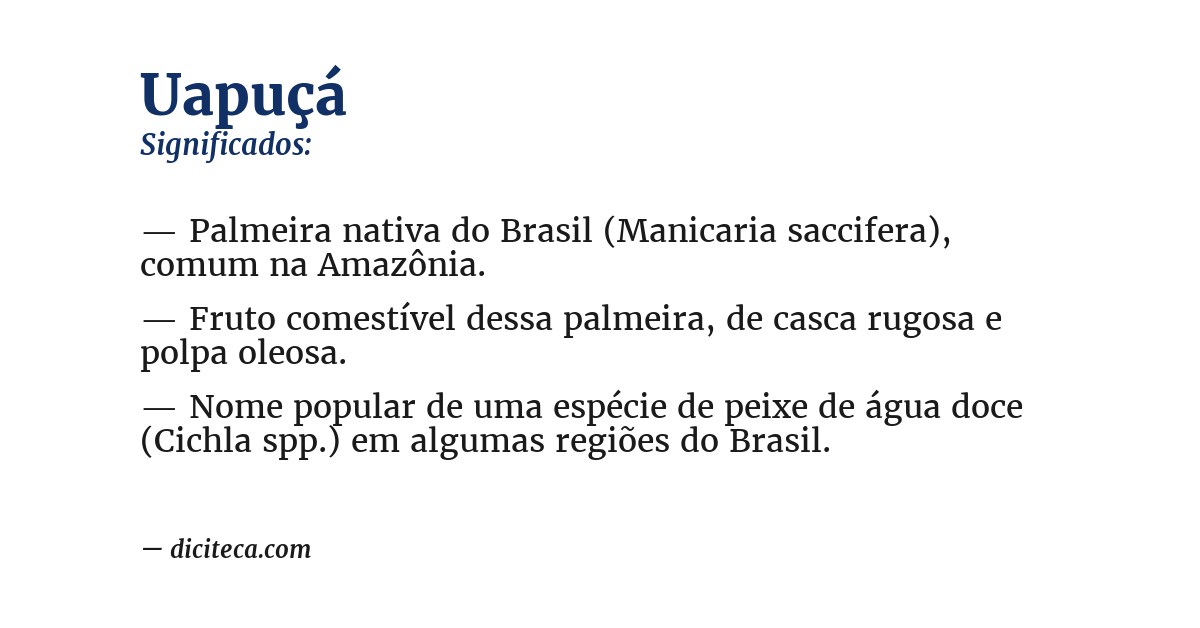 Significado de uapuçá