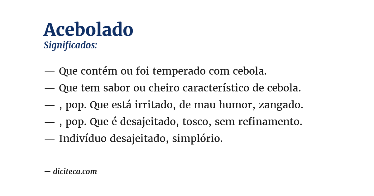 Significado de acebolado