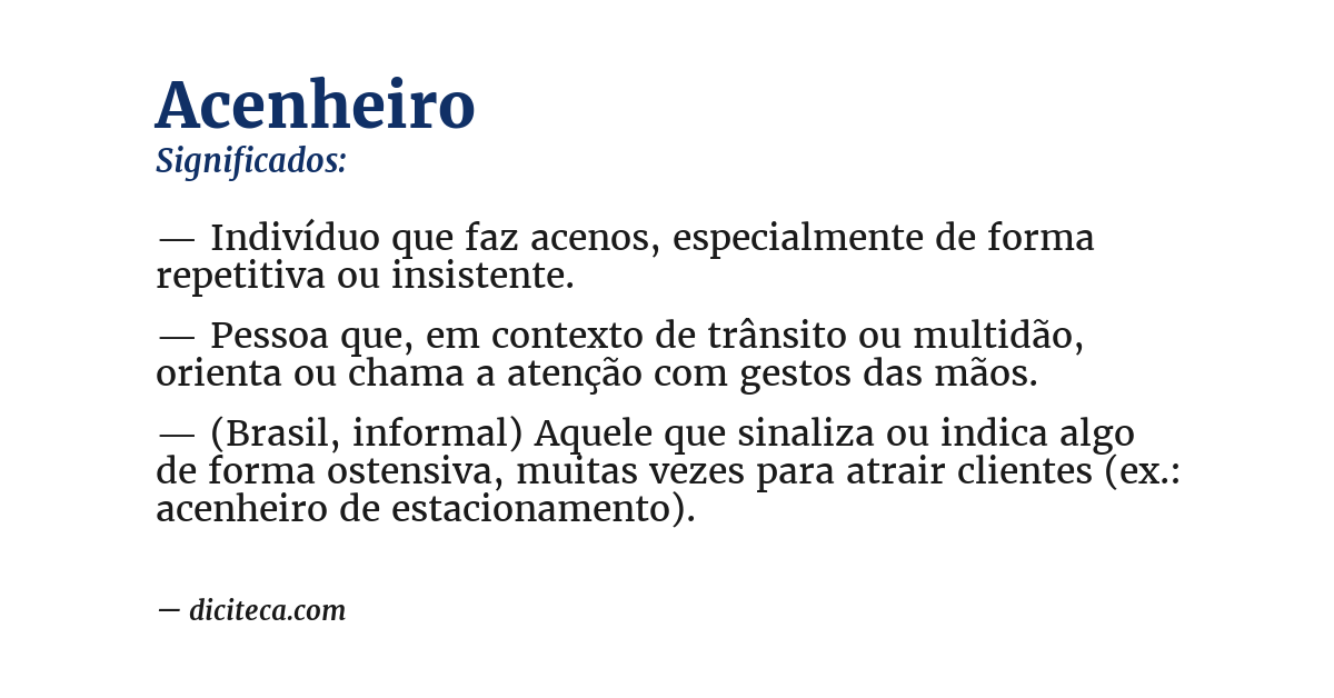 Significado de acenheiro