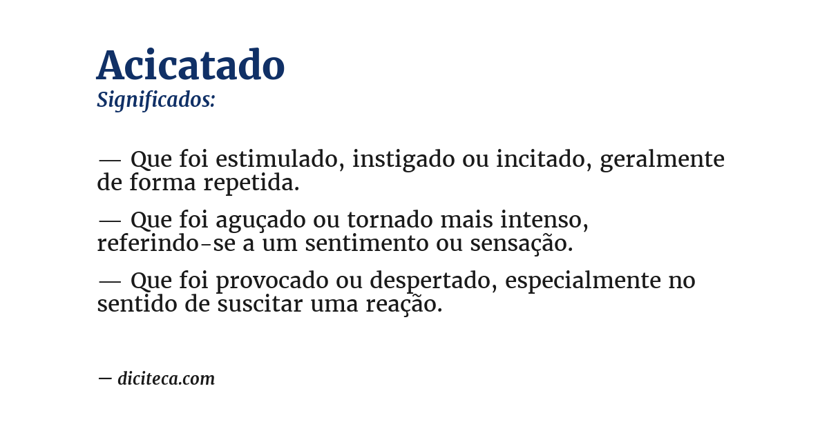 Significado de acicatado