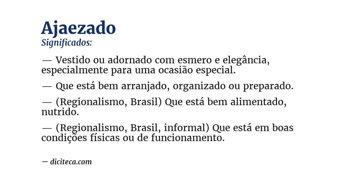 Significado de ajaezado