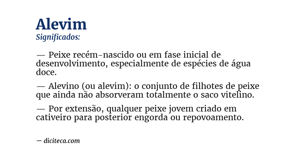 Significado de alevim