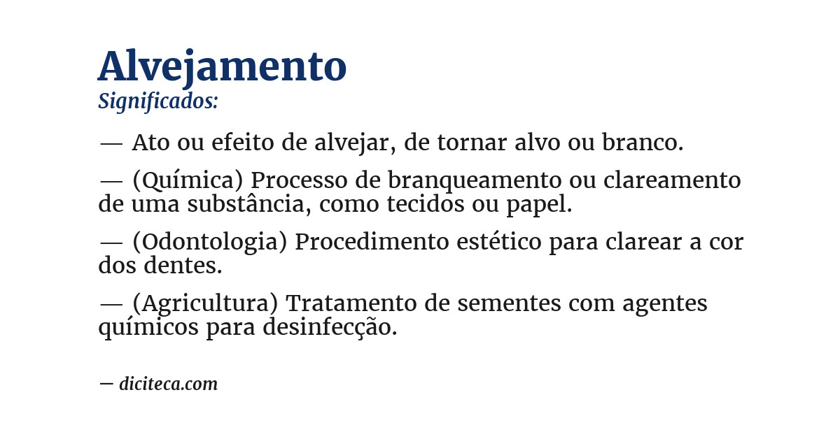 Significado de alvejamento