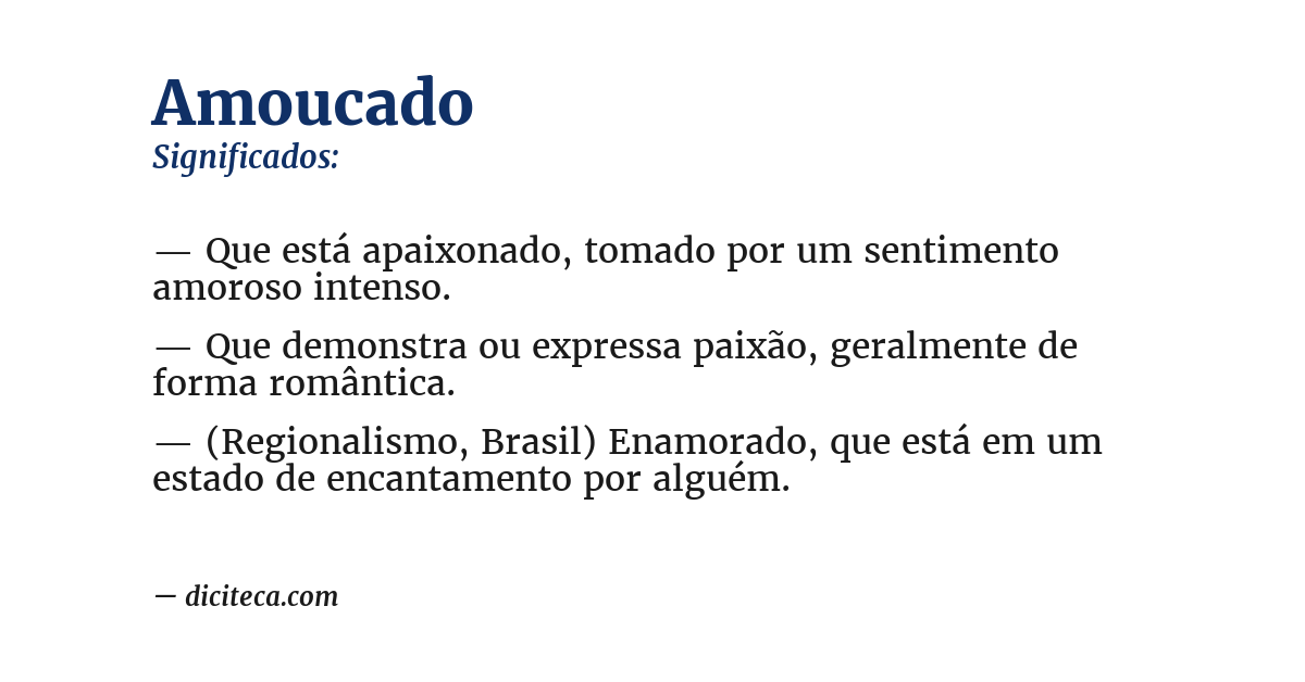 Significado de amoucado