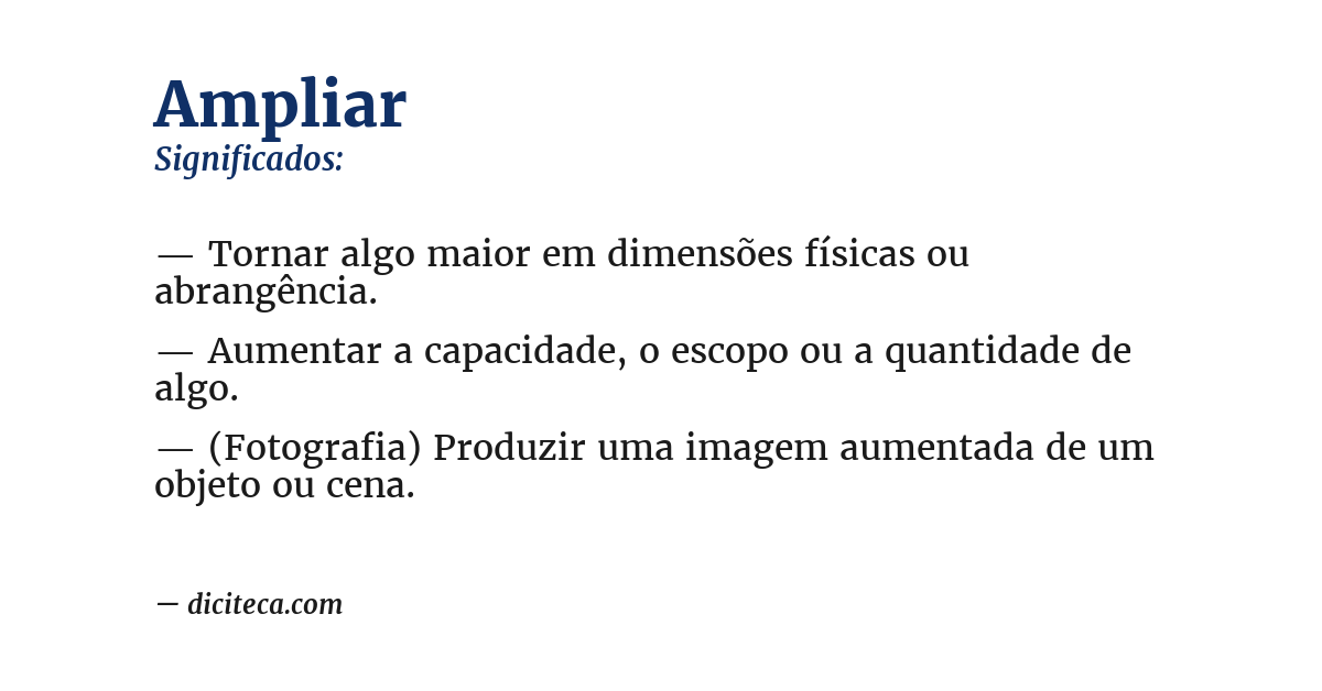 Significado de ampliar