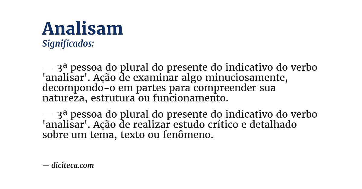 Significado de analisam