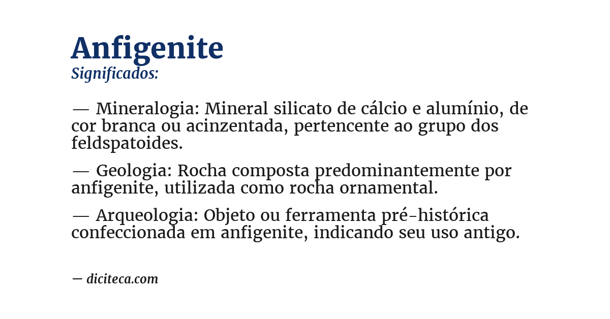 Significado de anfigenite