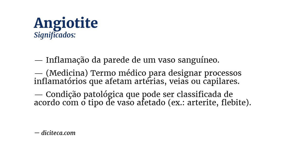 Significado de angiotite