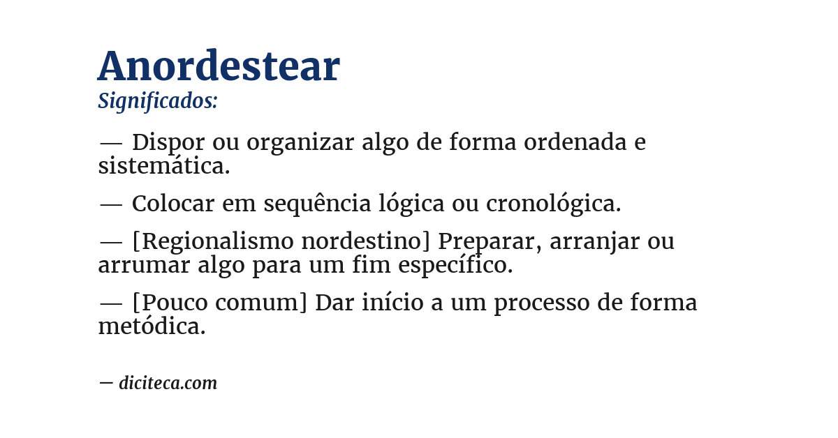 Significado de anordestear