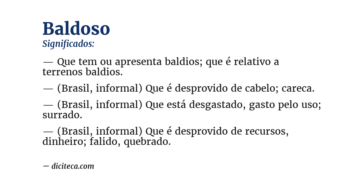 Significado de baldoso