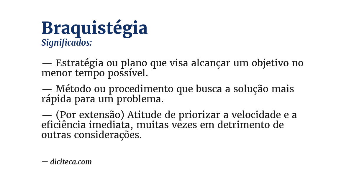 Significado de braquistégia