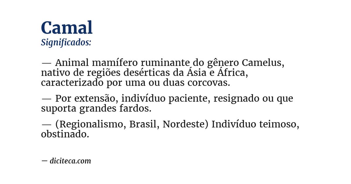 Significado de camal