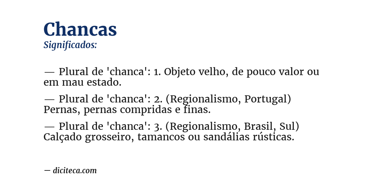 Significado de chancas