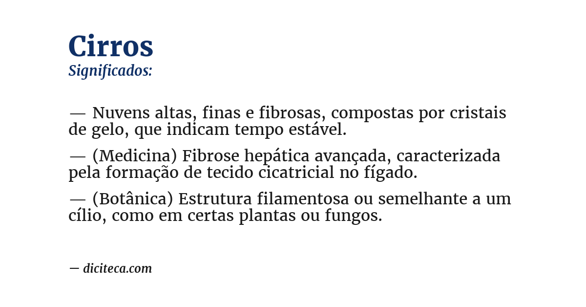 Significado de cirros