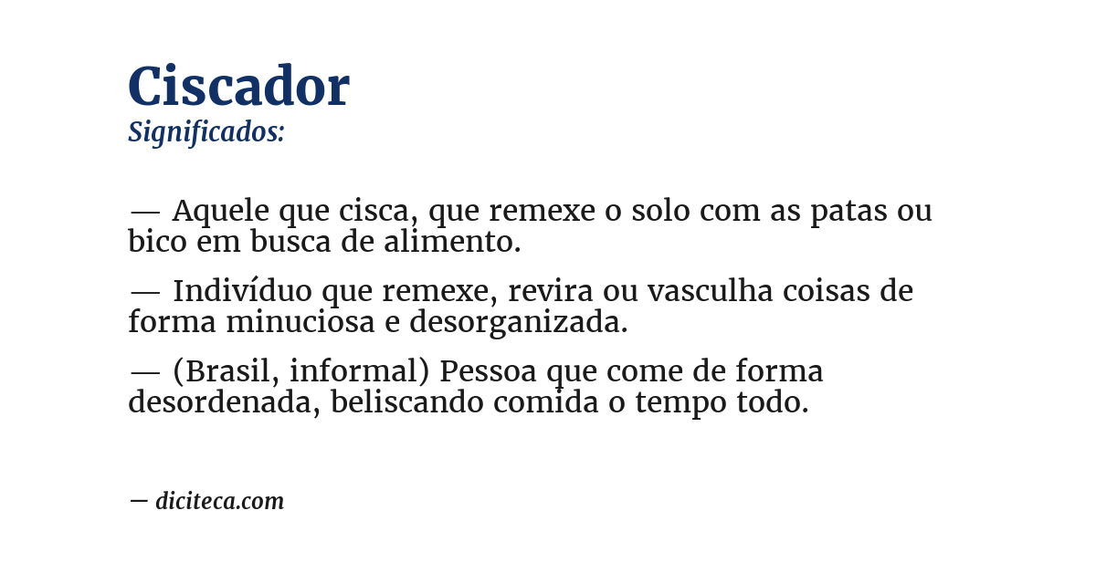 Significado de ciscador