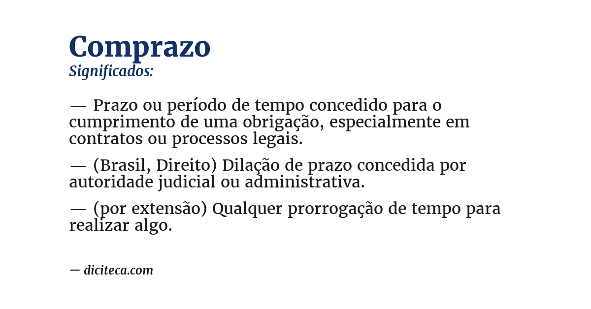 Significado de comprazo
