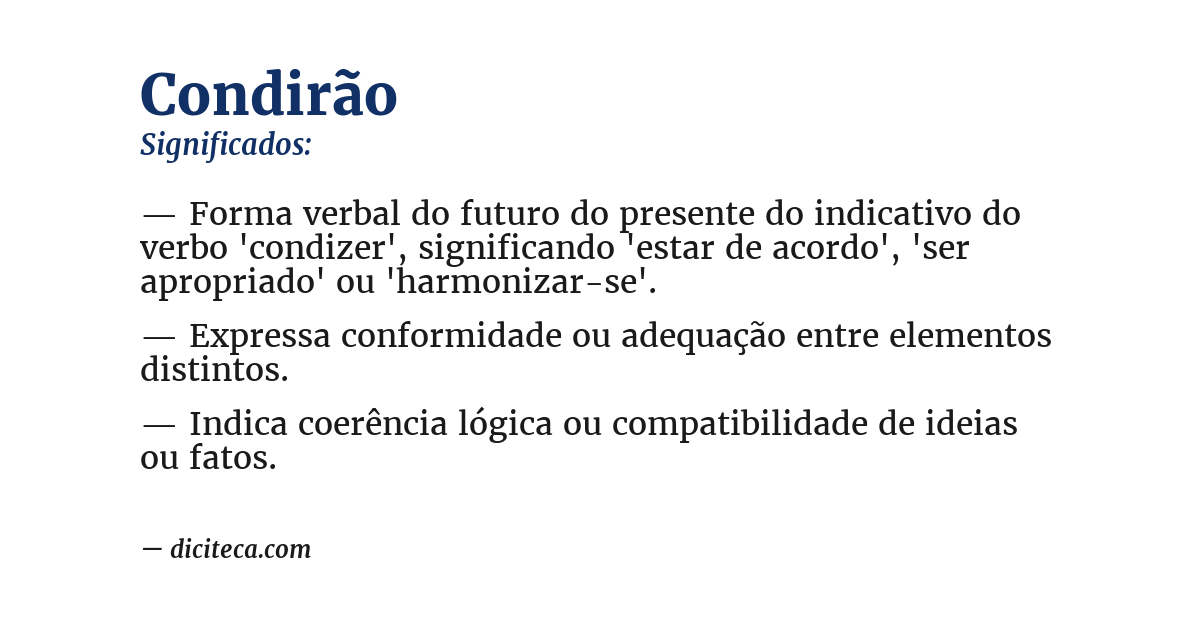 Significado de condirão