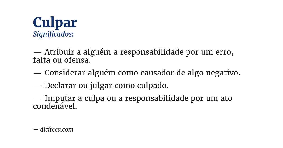Significado de culpar