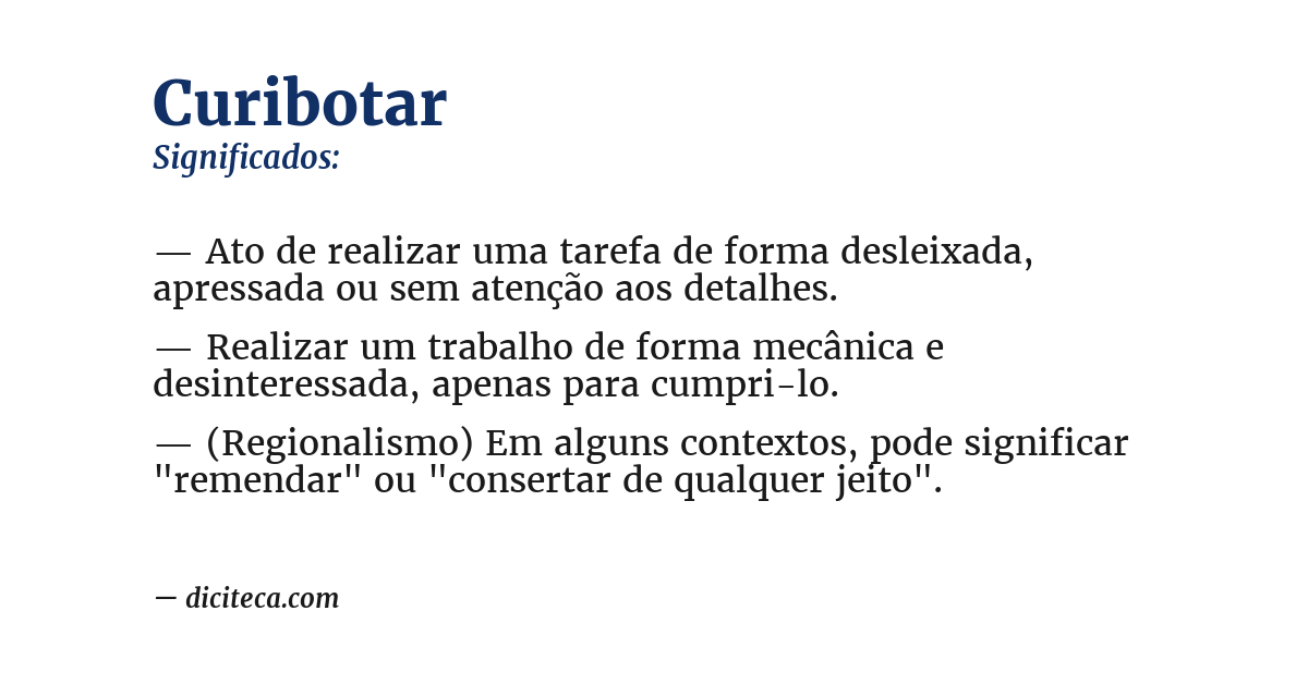 Significado de curibotar
