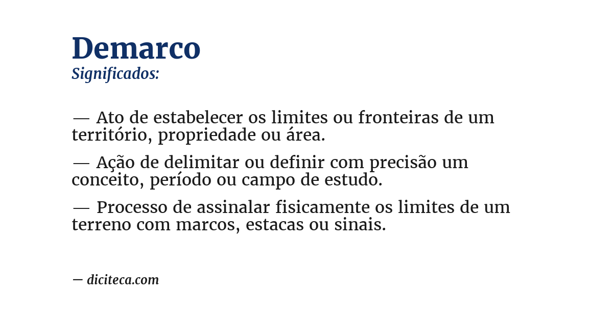 Significado de demarco