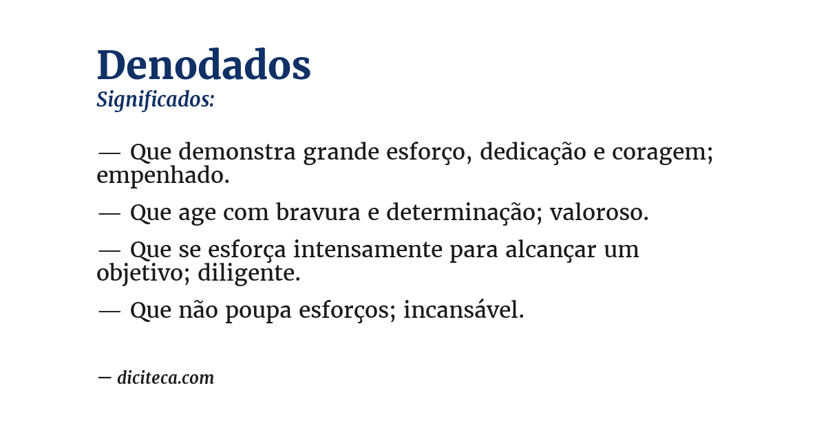 Significado de denodados
