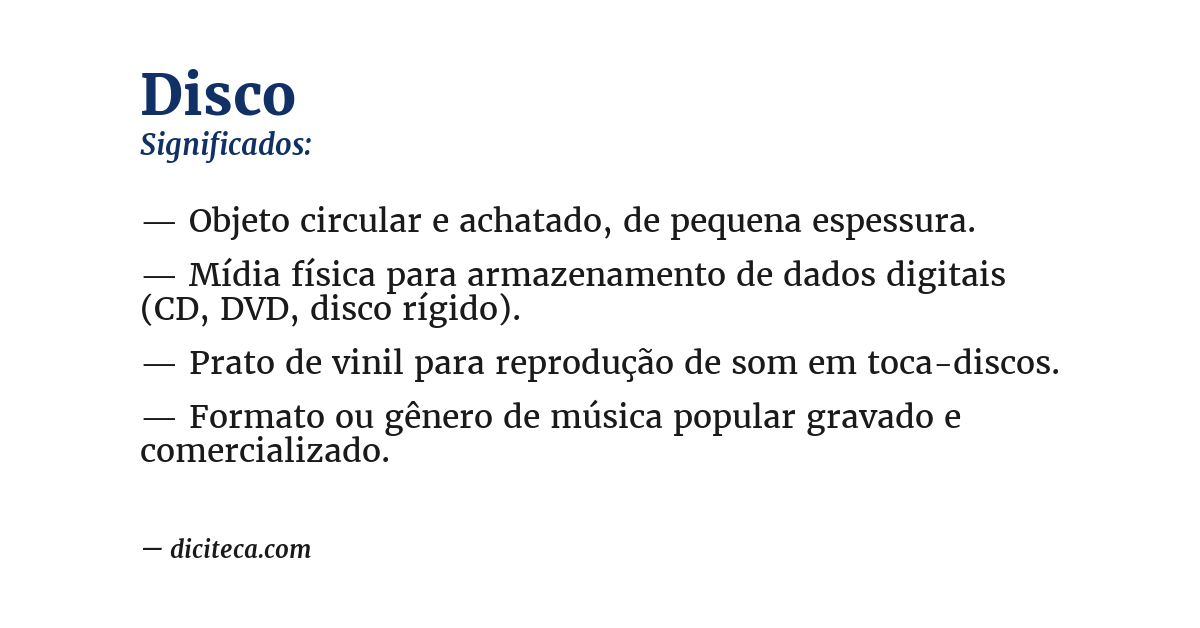 Significado de disco