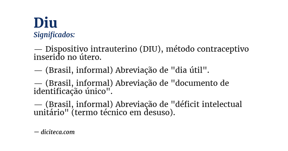 Significado de diu