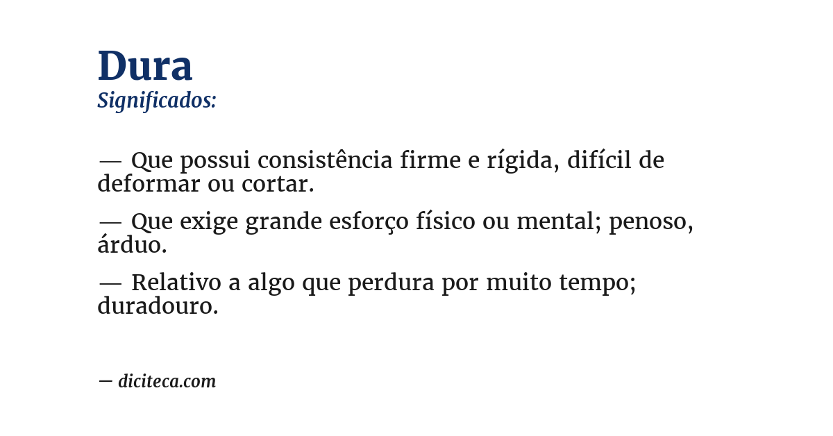 Significado de dura