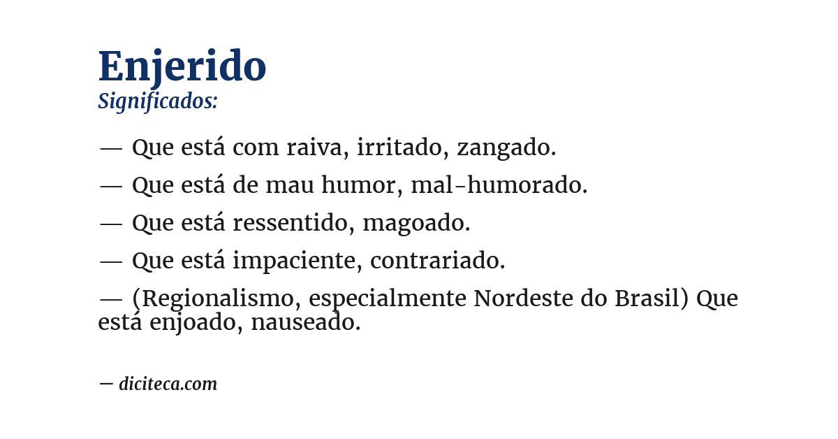 Significado de enjerido
