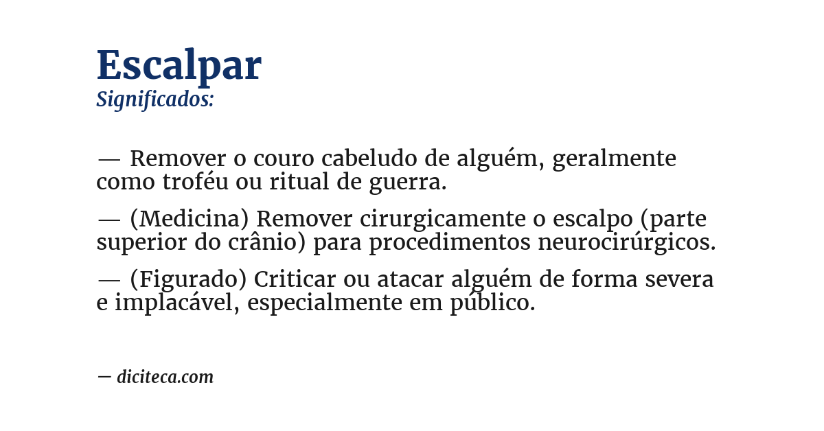 Significado de escalpar