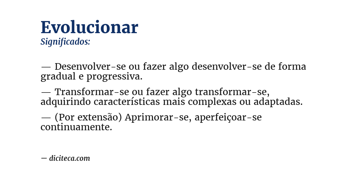 Significado de evolucionar