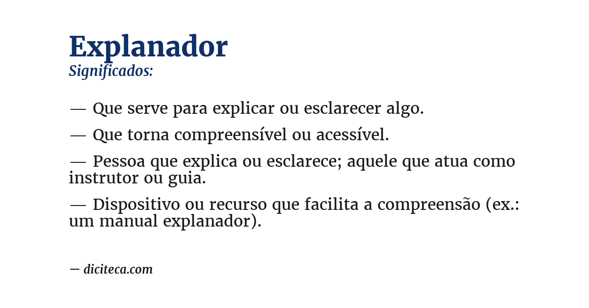 Significado de explanador