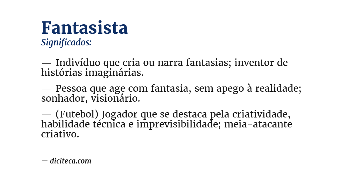 Significado de fantasista