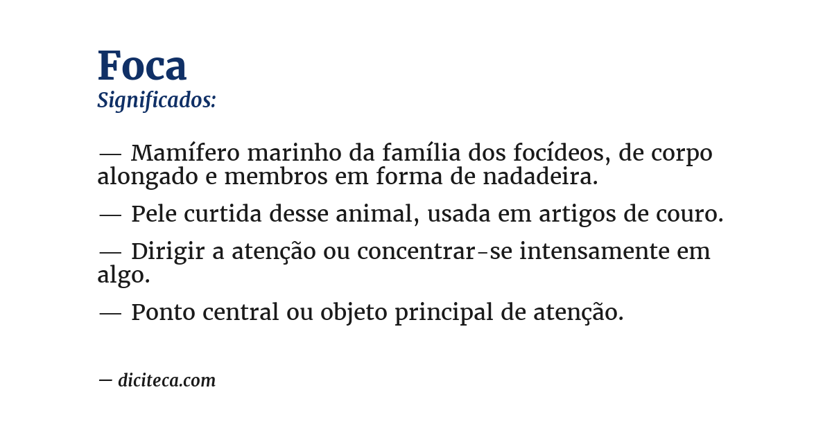 Significado de foca