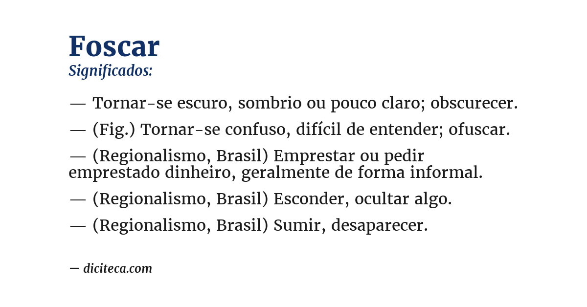 Significado de foscar