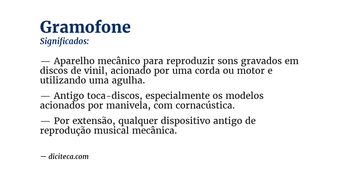 Significado de gramofone