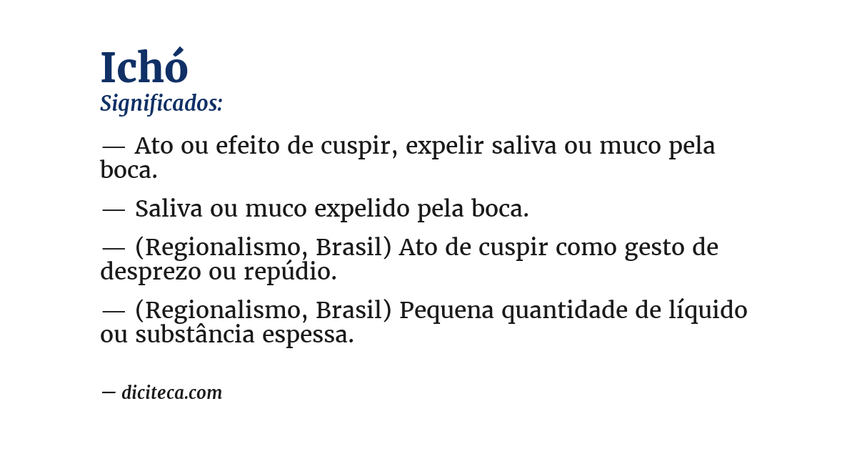 Significado de ichó