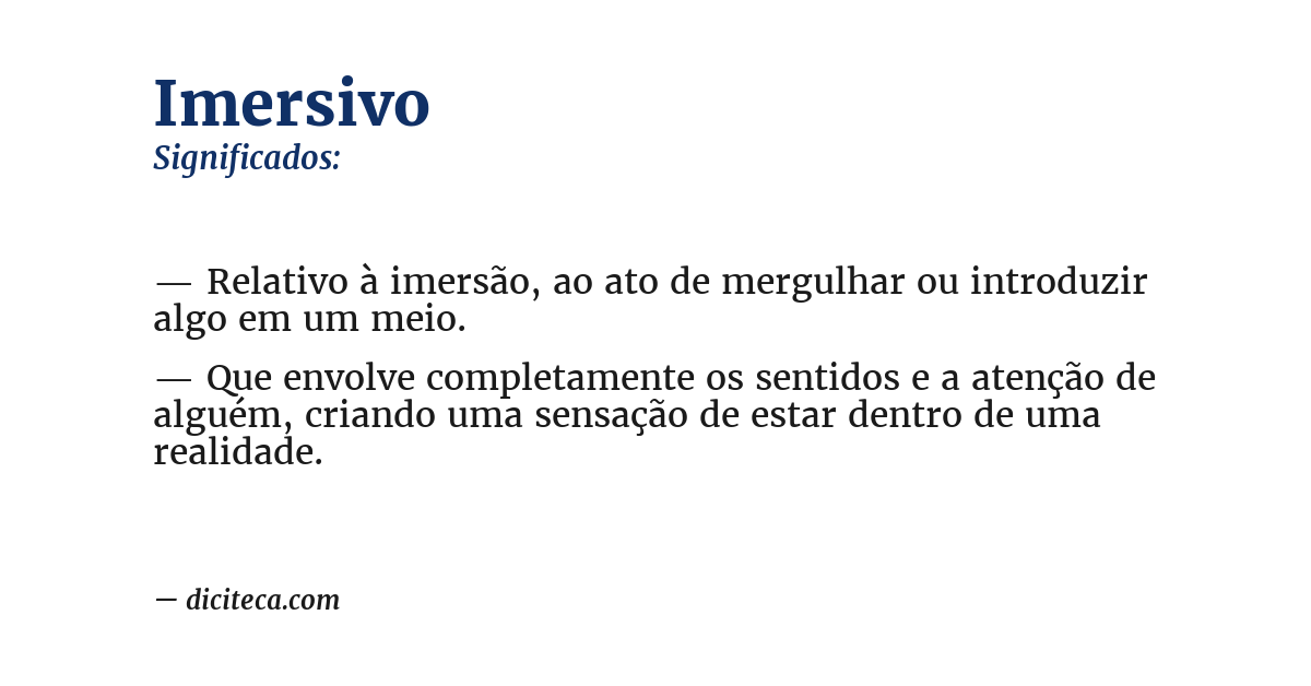 Significado de imersivo