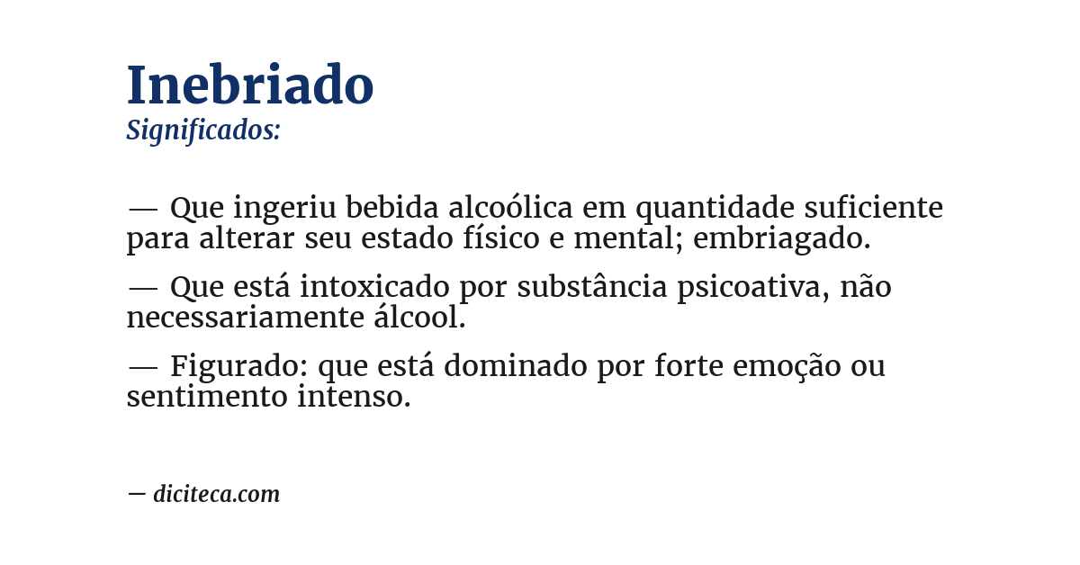 Significado de inebriado