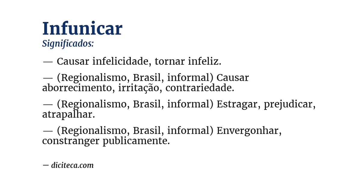 Significado de infunicar