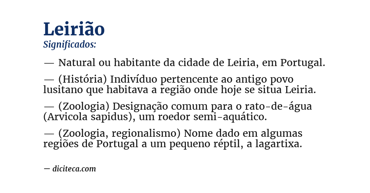 Significado de leirião