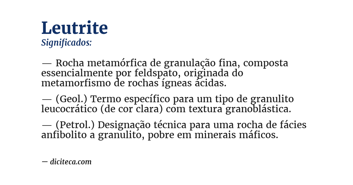 Significado de leutrite