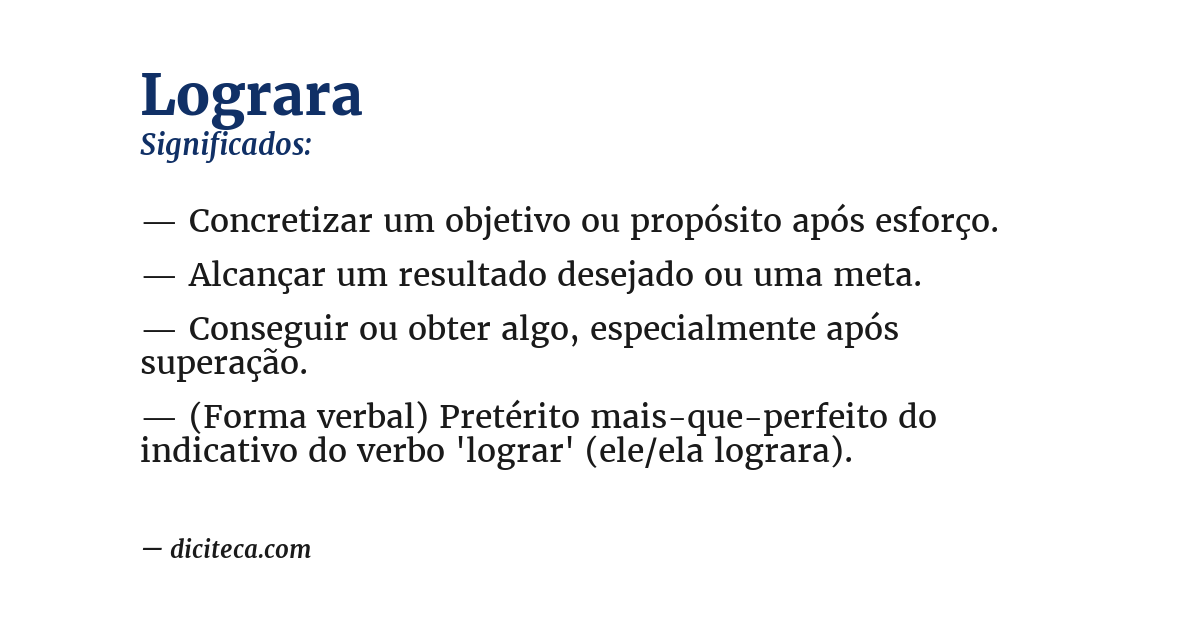 Significado de lograra