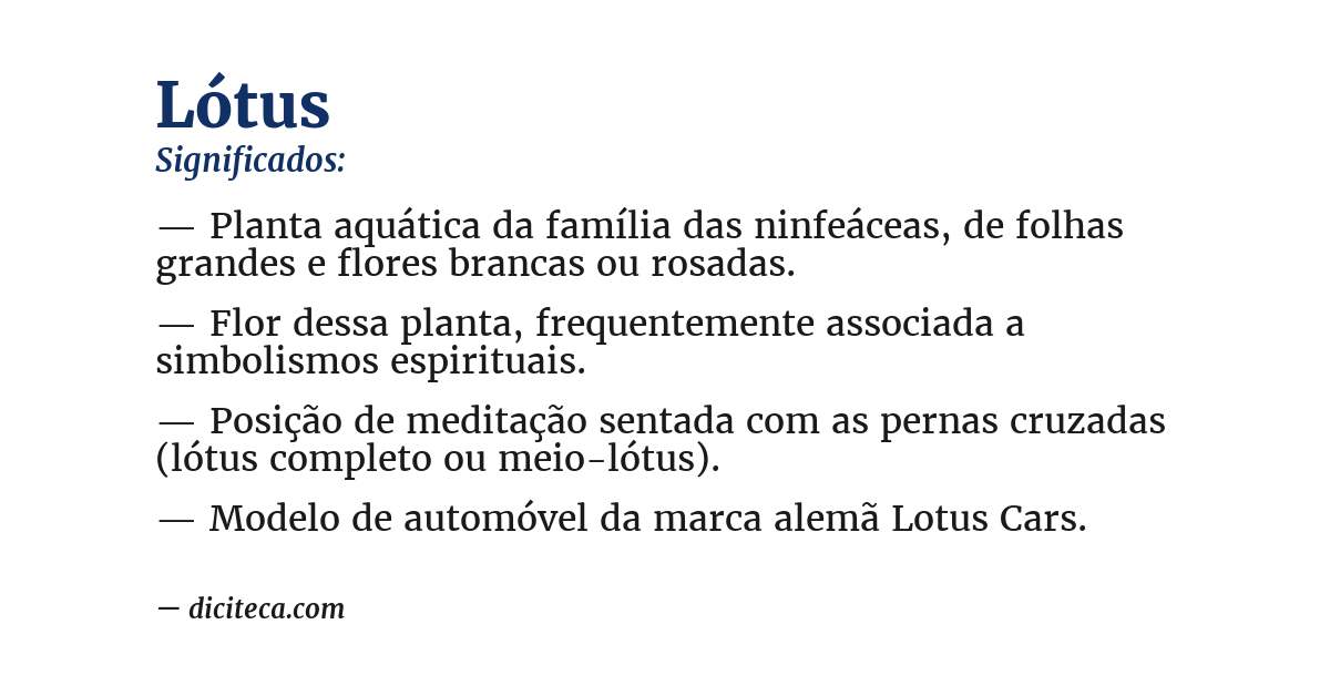 Significado de lótus