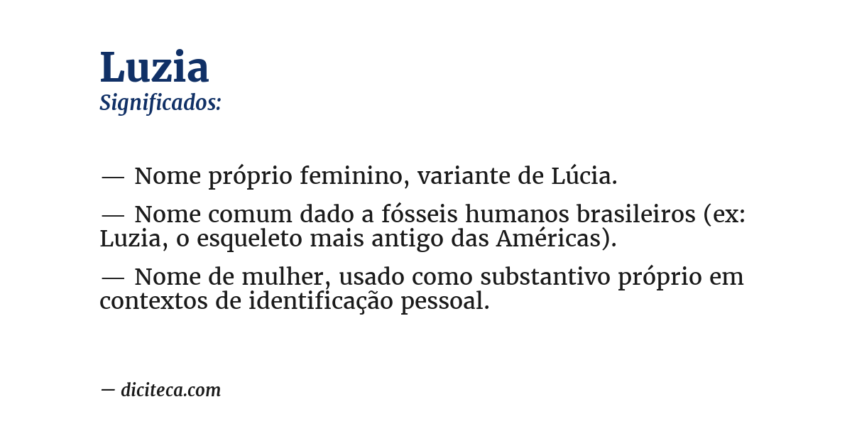 Significado de luzia