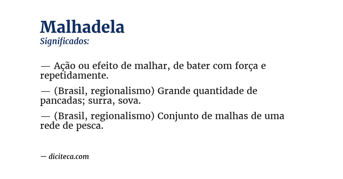 Significado de malhadela